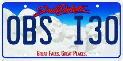 SD license plate 0BSI30