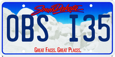 SD license plate 0BSI35