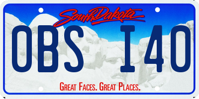 SD license plate 0BSI40