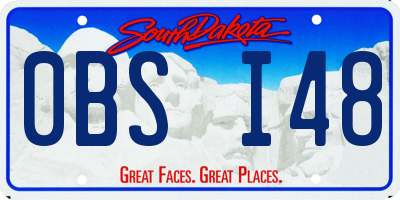 SD license plate 0BSI48