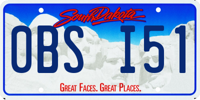 SD license plate 0BSI51