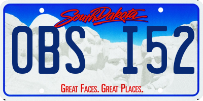 SD license plate 0BSI52