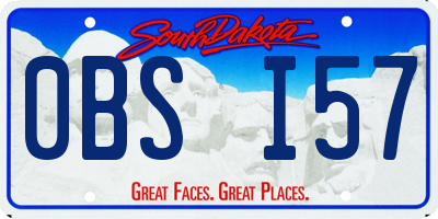 SD license plate 0BSI57