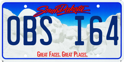 SD license plate 0BSI64