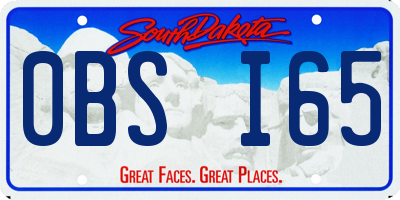 SD license plate 0BSI65
