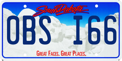 SD license plate 0BSI66