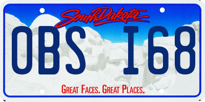 SD license plate 0BSI68