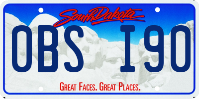 SD license plate 0BSI90