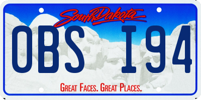 SD license plate 0BSI94