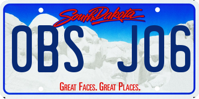SD license plate 0BSJ06