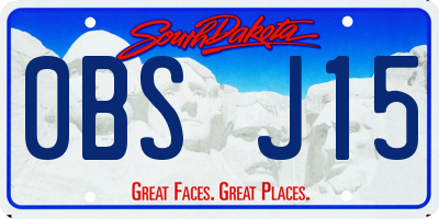 SD license plate 0BSJ15