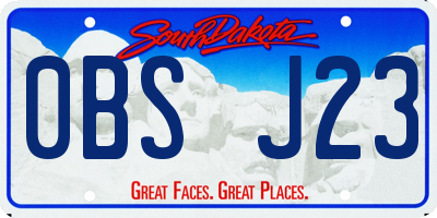 SD license plate 0BSJ23