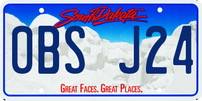 SD license plate 0BSJ24