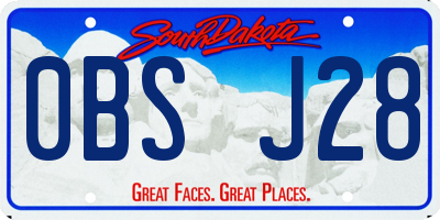 SD license plate 0BSJ28