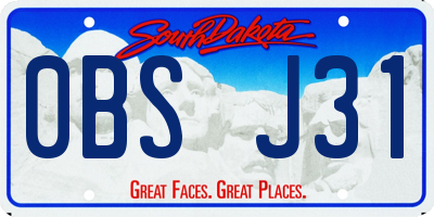 SD license plate 0BSJ31