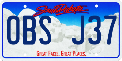 SD license plate 0BSJ37