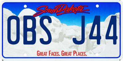 SD license plate 0BSJ44
