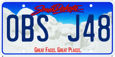 SD license plate 0BSJ48