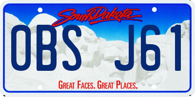 SD license plate 0BSJ61