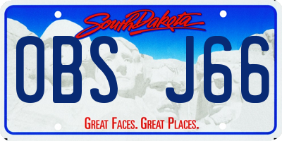 SD license plate 0BSJ66