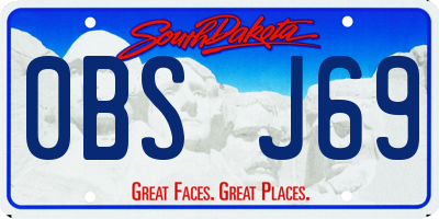 SD license plate 0BSJ69
