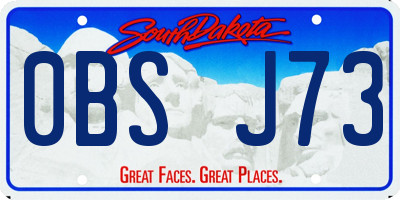 SD license plate 0BSJ73