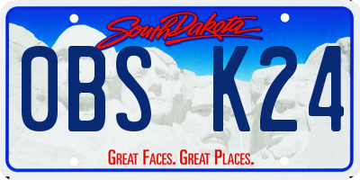SD license plate 0BSK24