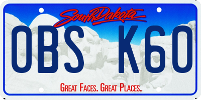 SD license plate 0BSK60