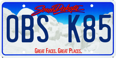 SD license plate 0BSK85