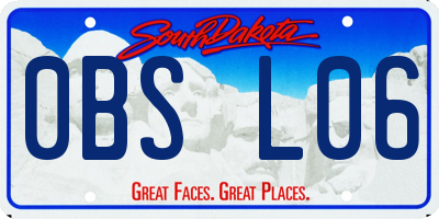 SD license plate 0BSL06