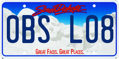 SD license plate 0BSL08