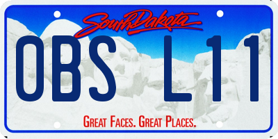 SD license plate 0BSL11