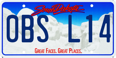 SD license plate 0BSL14
