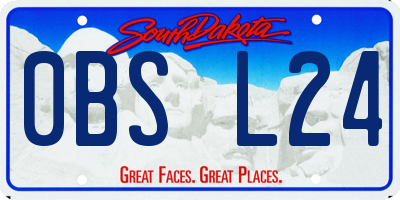 SD license plate 0BSL24