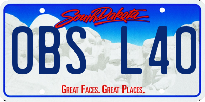 SD license plate 0BSL40