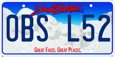 SD license plate 0BSL52