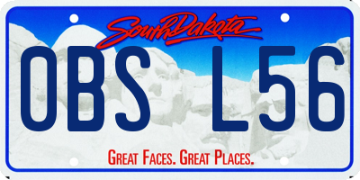 SD license plate 0BSL56