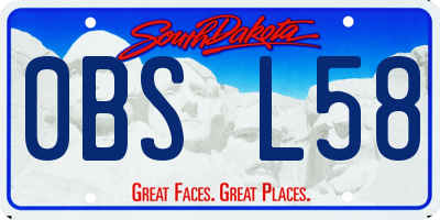 SD license plate 0BSL58