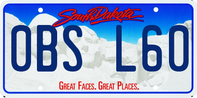 SD license plate 0BSL60
