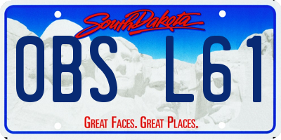 SD license plate 0BSL61