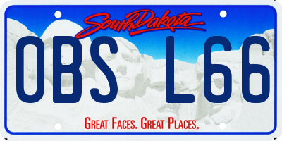 SD license plate 0BSL66