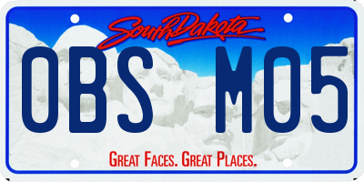 SD license plate 0BSM05