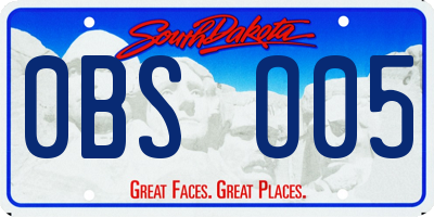 SD license plate 0BSO05