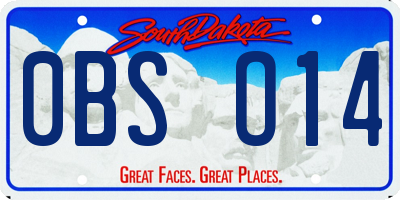 SD license plate 0BSO14