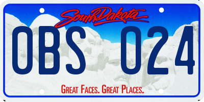 SD license plate 0BSO24