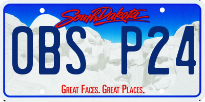 SD license plate 0BSP24