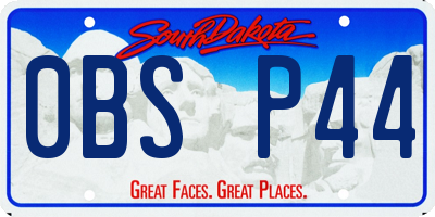 SD license plate 0BSP44