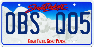SD license plate 0BSQ05