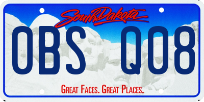 SD license plate 0BSQ08