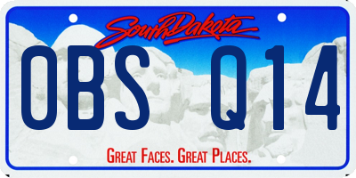 SD license plate 0BSQ14